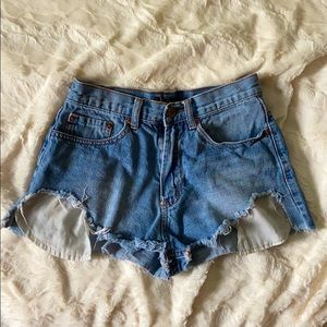 High-waisted denim cutoff shorts from Forever 21